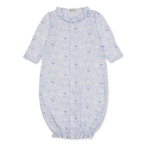 Delicate Blooming Bows Blue Convertible Gown