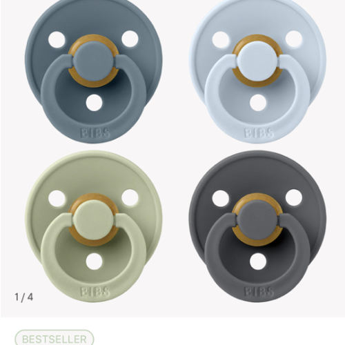 BIBS Colour 4 PACK Pacifiers - Petrol/Sage/Baby Blue/Iron – Bibsworld store US