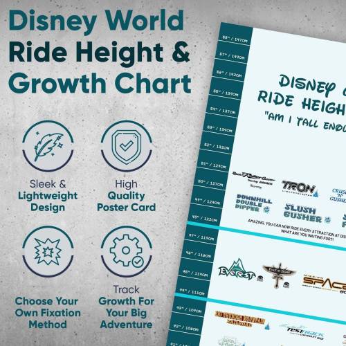Disney World Ride Height Chart - Height Guide for Orlando Vacation Planning