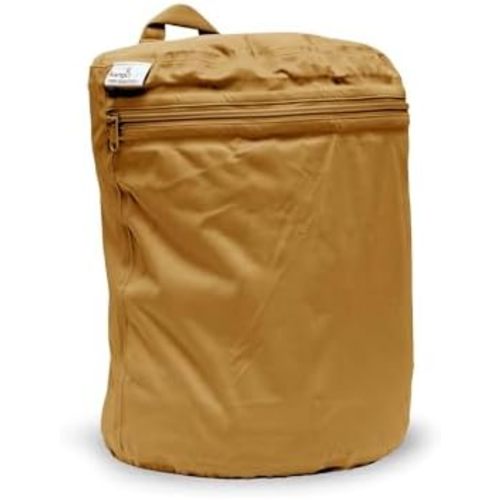 Kanga Care Wet Bag MINI Seam Sealed Waterproof 3D Dimensional for Baby Cloth Diapers, Travel, Beach, Pool, Gym, Swim | Honey