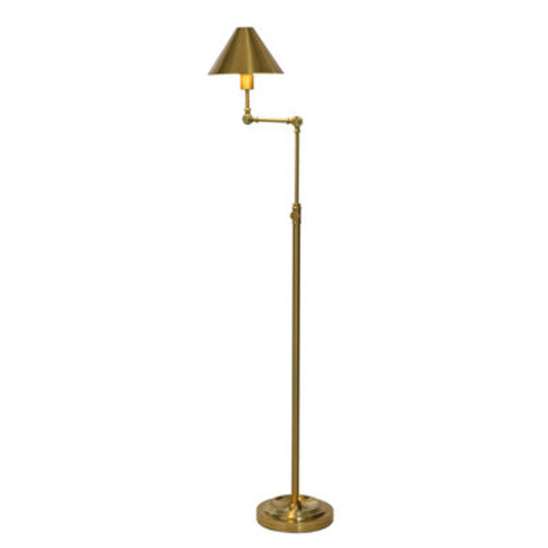 Everly Quinn Arden Pivot Floor Lamp - Polished Nickel | Wayfair