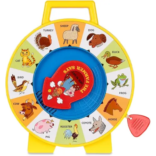 Fisher Price Classics - Farmer Says See 'n Say - Vintage Learning Toy, Sounds and Animals, Interactive Retro Game for Kids, Girls, Boys, Baby, Preschoolers, Toddlers, Unisex Ages 18 Months +