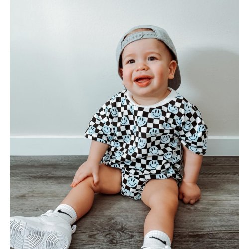 Baby Smile Checkered Romper 9-12 months
