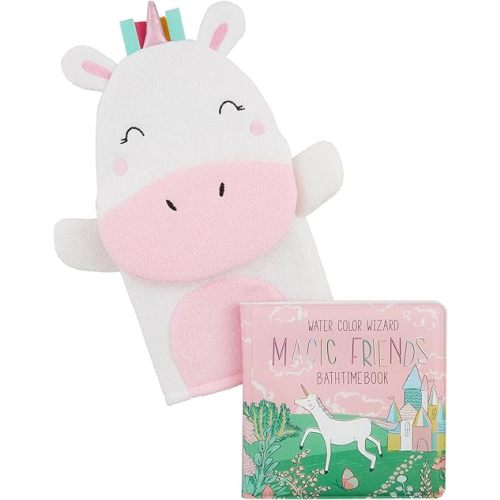 Mud Pie Kids Unicorn Bath Book Set; 5 1/2" X 5 1/2"