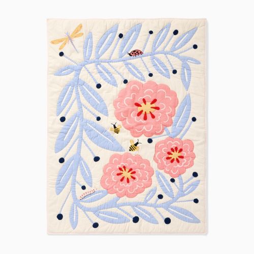 Little Garden Floral Baby Quilt