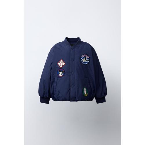 MICKEY MOUSE © DISNEY PATCH BOMBER JACKET - Blue | ZARA United States