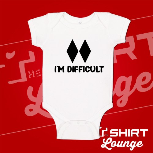 I'm Difficult Skiing Baby Bodysuit or Toddler Tee