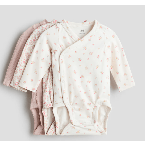 3-PACK WRAPOVER BODYSUITS