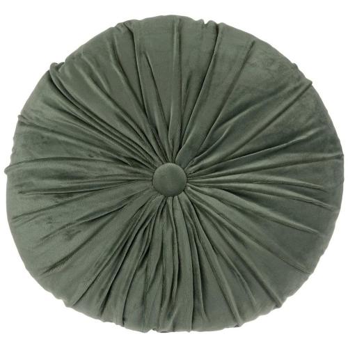Round Pleated Velvet Pillow