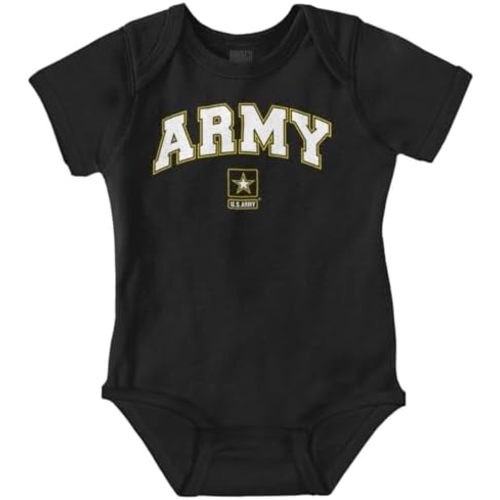 Brisco Brands US Army Logo Military PT Training Baby Romper Boys or Girls