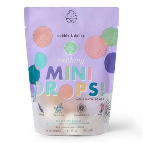 Dabble & Dollop Mini Bath Bombs - Soothing - 12ct/0.8oz