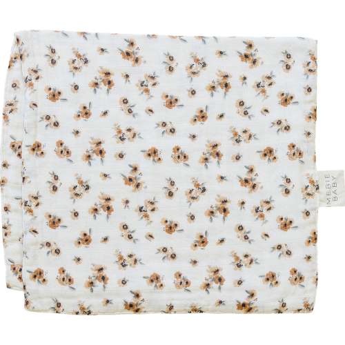 Autumn Bloom Muslin Burp Cloth