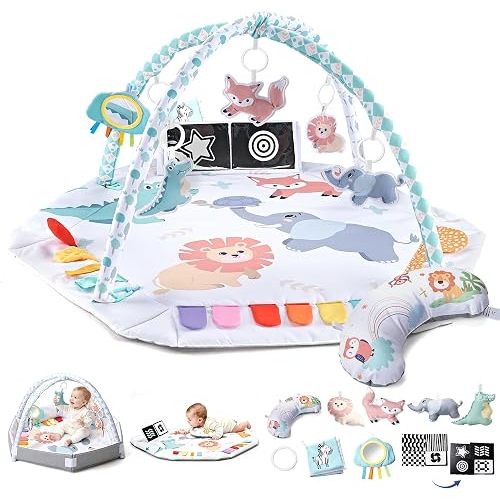 Play Mat For Babies 0-6-12 Month,9 in1 Newborn Montessori Toy Activity Gym