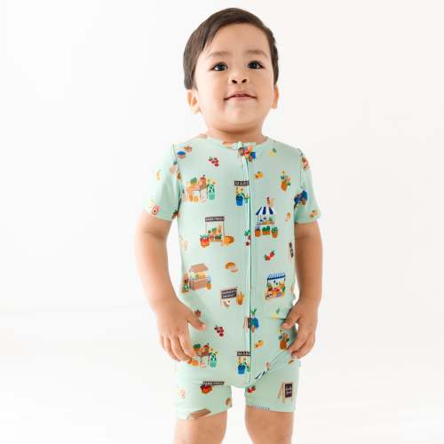 Farmers Market Summer Zip Romper