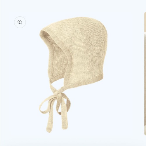 DISANA Knitted Baby Bonnet in Organic Merino Wool – Danish Woolen Delight
