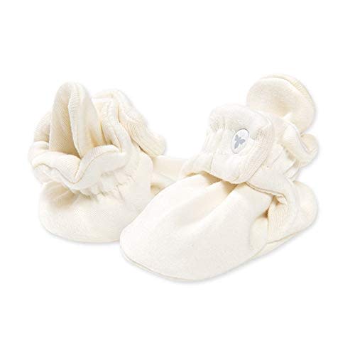 Burt's Bees Baby Unisex 100% Organic Cotton, Adjustable Booties | Easy-on and off baby booties provide a comfy, cozy fit for tiny toes during cooler months. It's a registry must add essential