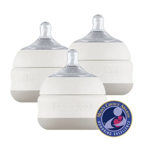 babaloo bottle set of 3 - creme color - 5oz