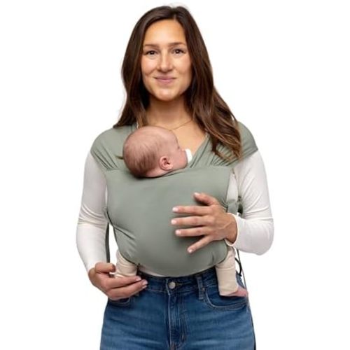 WildBird - Aerial Buckle Wrap - 0-6 Months - Standard (XS-XL) Acadian - Newborn Baby Carrier - Front Carry - Soft Fabric, Straps, Head Support, Padded Waist Belt - Baby Essentials - New Mom Gifts