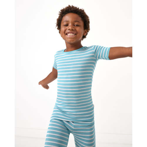 Dockside Stripe Two-Piece Short Sleeve & Shorts Pajama Set - 6-12M