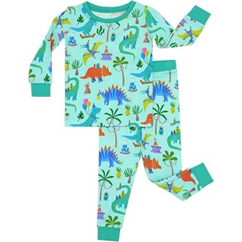 Little Sleepies Two-Piece Pajama Set for Boys & Girls, Soft Viscose from Bamboo Toddler Pajamas for Kids, Family Matching PJs