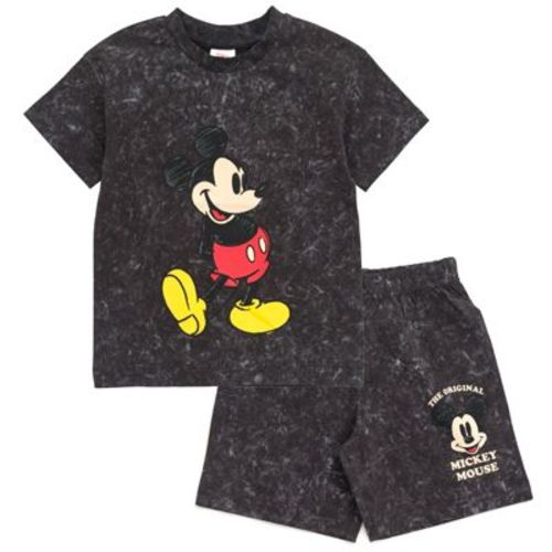 Disney Mickey Mouse Pluto Toddler Boys Vintage Drop Shoulder T-Shirt and Shorts Outfit Set Black 2T
