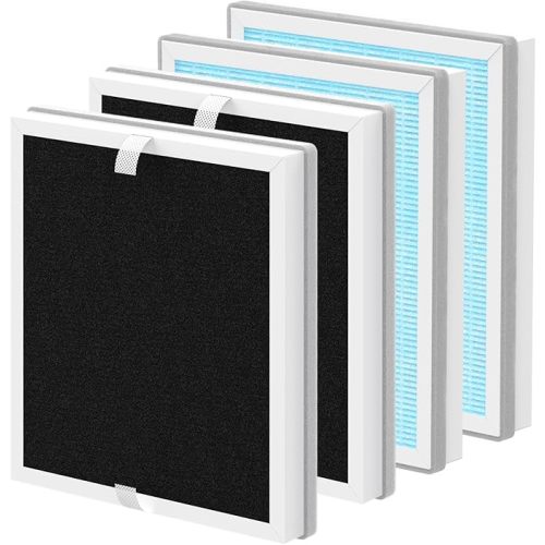 3-in-1 True HEPA Replacement Filter Compatible With Pure Enrichment PureBaby Kids Bear Air Purifier (PEAIRBER), 4 Pack