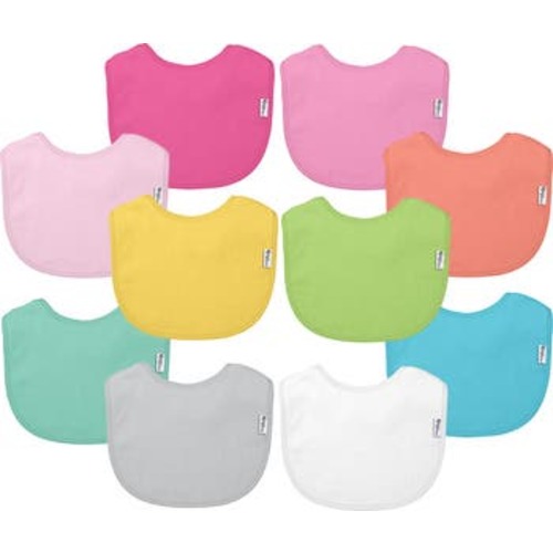 10-Pack Stay-Dry Infant Bibs
