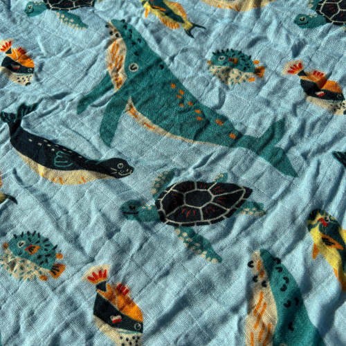 Hawaiian Bamboo Swaddle — Ocean Friends | The Keiki Dept
