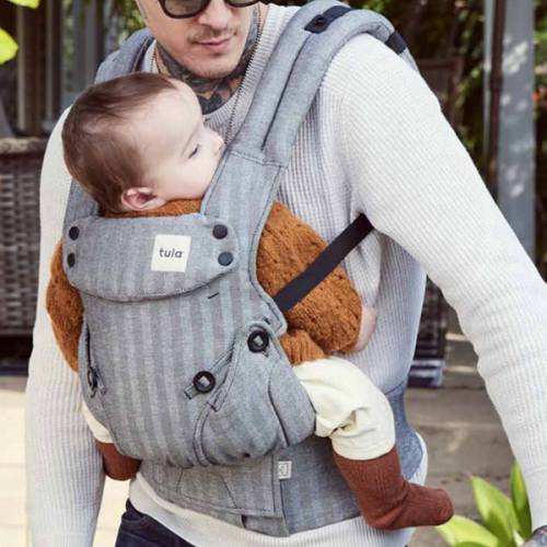 Explore Linen Baby Carrier: Ash Grey | Baby Tula Linen Collection – Baby Tula US