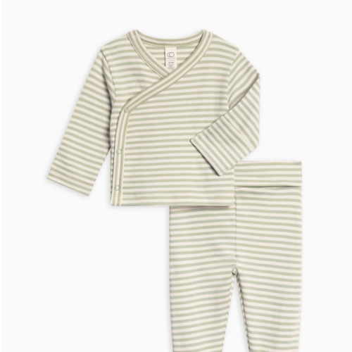 Riley 2 Piece Kimono Wrap Top and Pant Set Size 0-3M
