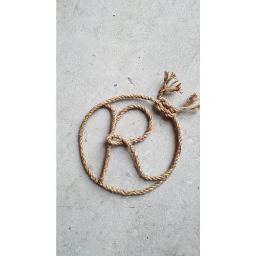 Western Rope Letter Sign: Initial Lasso, Letter Sign, Wall Letter, Rustic Decor, Western Gift, Personalized Gift, Nautical Decor, Party Prop