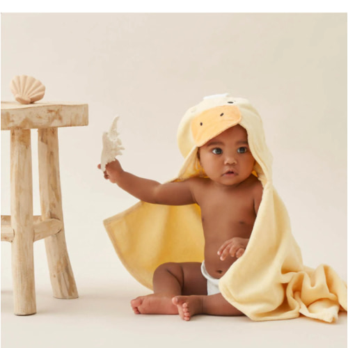 Yellow Duckie Hooded Baby Bath Wrap – Elegant Baby