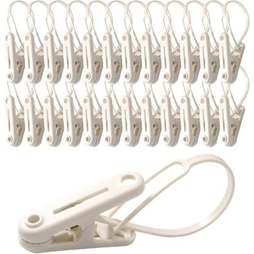 PHOBA Premium Baby Clothes and Pants Clips 48 Pack, Modern Non-Slip Hanger Clips for Nursery Organization, Space-Saving Slim Design for Toddler Laundry, Socks, and Travel, Beige and White Mix.