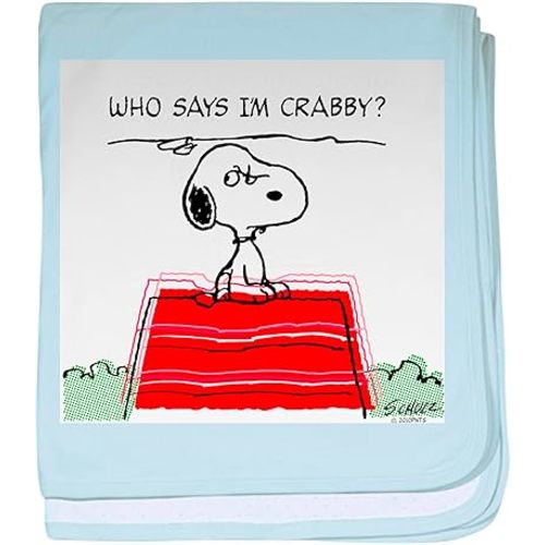 CafePress Crabby Snoopy Baby Blanket, Super Soft Newborn Swaddle