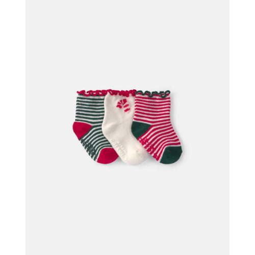 Baby Girl 3-Pack Christmas No Show Socks | Carter's