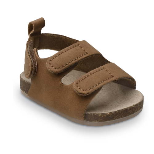 Carter's Child of Mine Infant Unisex Cork Sandals, Color Brown, Sizes (0-3) - (3-6) Months