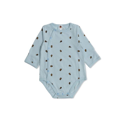 A BATHING APE® Kids Printed Long Sleeve Bodysuit