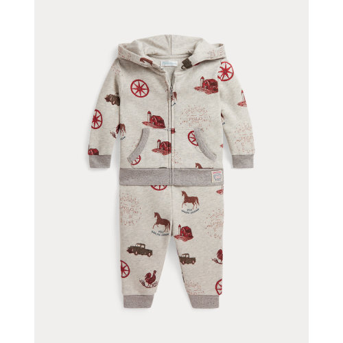 Farm-Print Fleece Hoodie & Jogger Pant for Baby Boys | Ralph Lauren