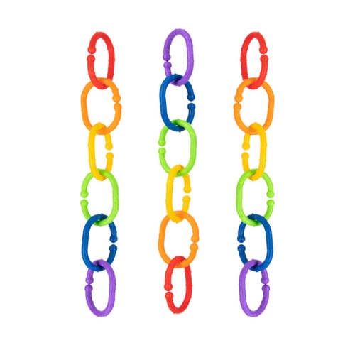 Nuby Linkables Teething Toys - Primary Colors - 18 pack