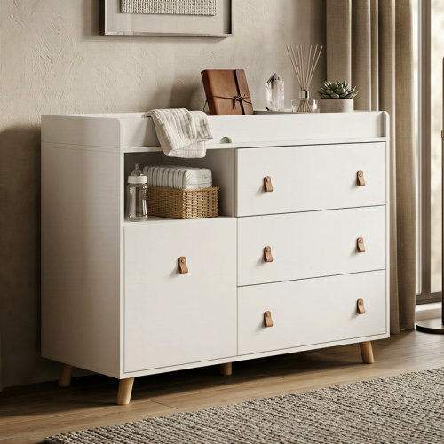 George Oliver Modern Changing Table Dresser With Strong Storage & Reviews | Wayfair