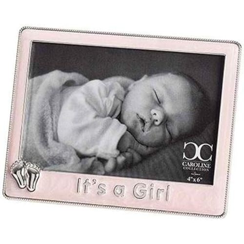 Roman Giftware Inc., Caroline Collection, New Baby, 5" H Pink ITS A Girl Frame 6X4,Religious, Inspirational, Durable (1x6x5)