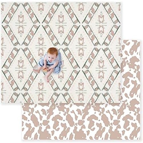 JumpOff Jo Baby Play Mat - Large Folding Foam Play Mat for Infants, Babies, Toddlers, Waterproof, Double-Sided (70" x 59") - Westbound