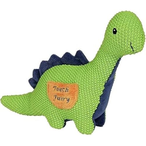 Maison Chic Danny The Dinosaur Tooth Fairy Pillow for Boys – Plush Green Dinosaur with Tooth Pocket for Boys and Girls