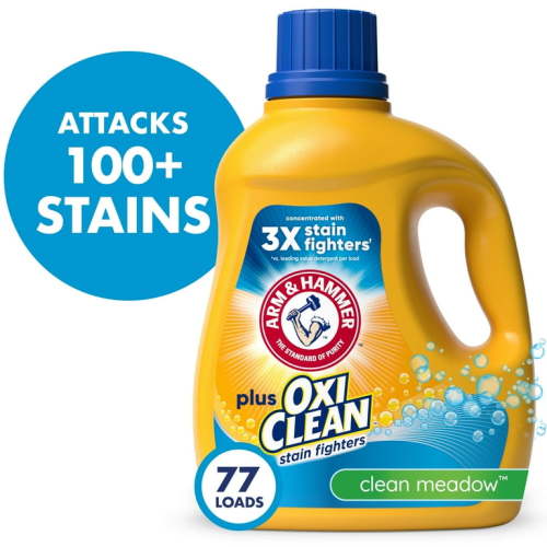 ARM & HAMMER Plus OxiClean Clean Meadow, 77 Loads Liquid Laundry Detergent, 100.5 fl oz