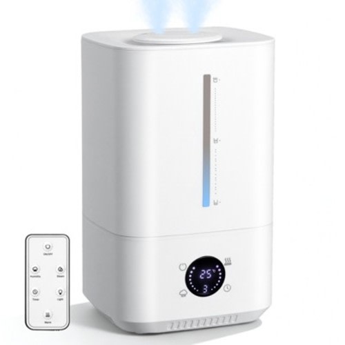6L Ultrasonic Cool & Warm Mist Humidifier for Bedroom, Nursery, Large Room & Plants - Remote, Auto Mode, Timer, Aromatherapy, Nightlight