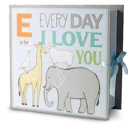 VOTUM Baby Keepsake Box for Treasured Memories, Everyday Love - Lightweight, Handcrafted Boxes with 9 Labeled Compartments for First Memories - Gender Neutral Baby Shower Gifts for Girls, Boys