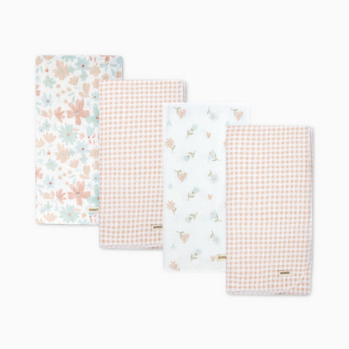4-Piece Flannel Receiving Blanket - Chintz Rose