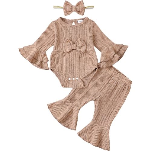 SUNNY PIGGY Baby Girl Clothes Infant Newborn Outfits Romper 0-18 Month Toddler Girls’ Clothing Pant Set