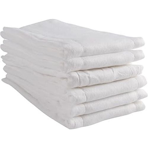 Prefold Cloth Diapers - Premium Cotton, Fasoar 3 Ply Environmental Friendly Baby Washable Diaper Covers for Babies to Toddlers Multi-Use (10-35 lbs) 6 Count