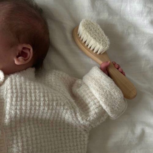 Baby wooden hairbrush